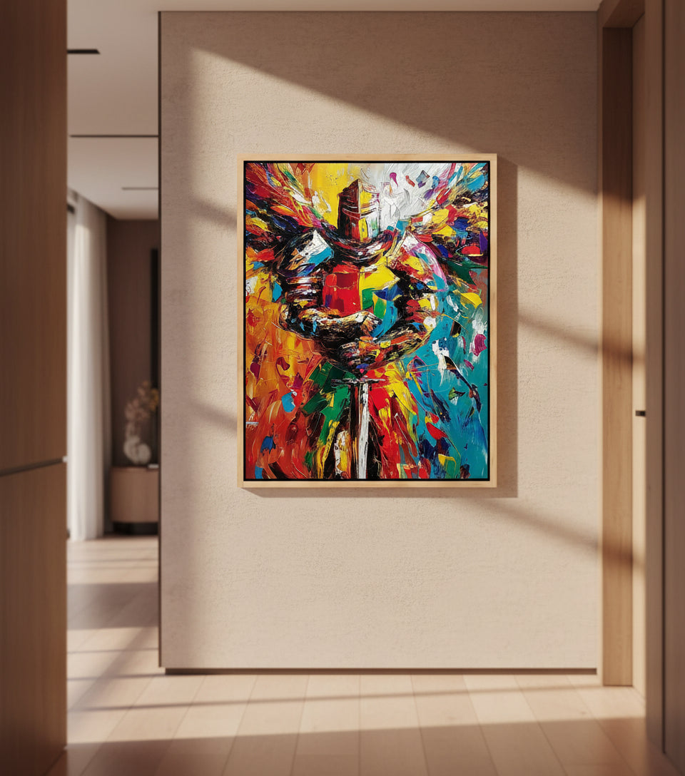 Warrior of Light – Christian Knight Canvas Wall Art