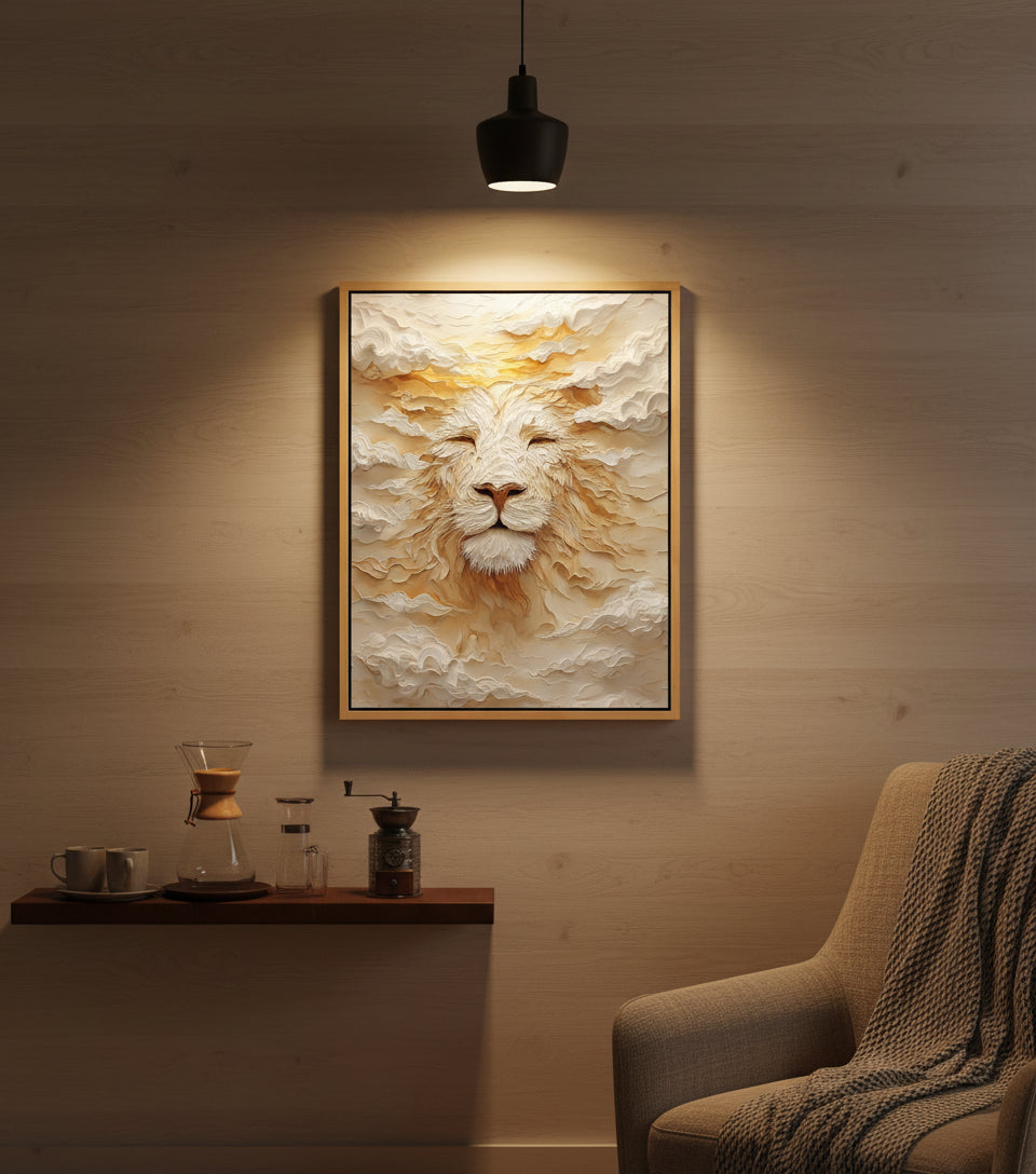 Heavenly Lion of Rest — Light, Stillness & Glory | Inspired by Isaiah 40:31