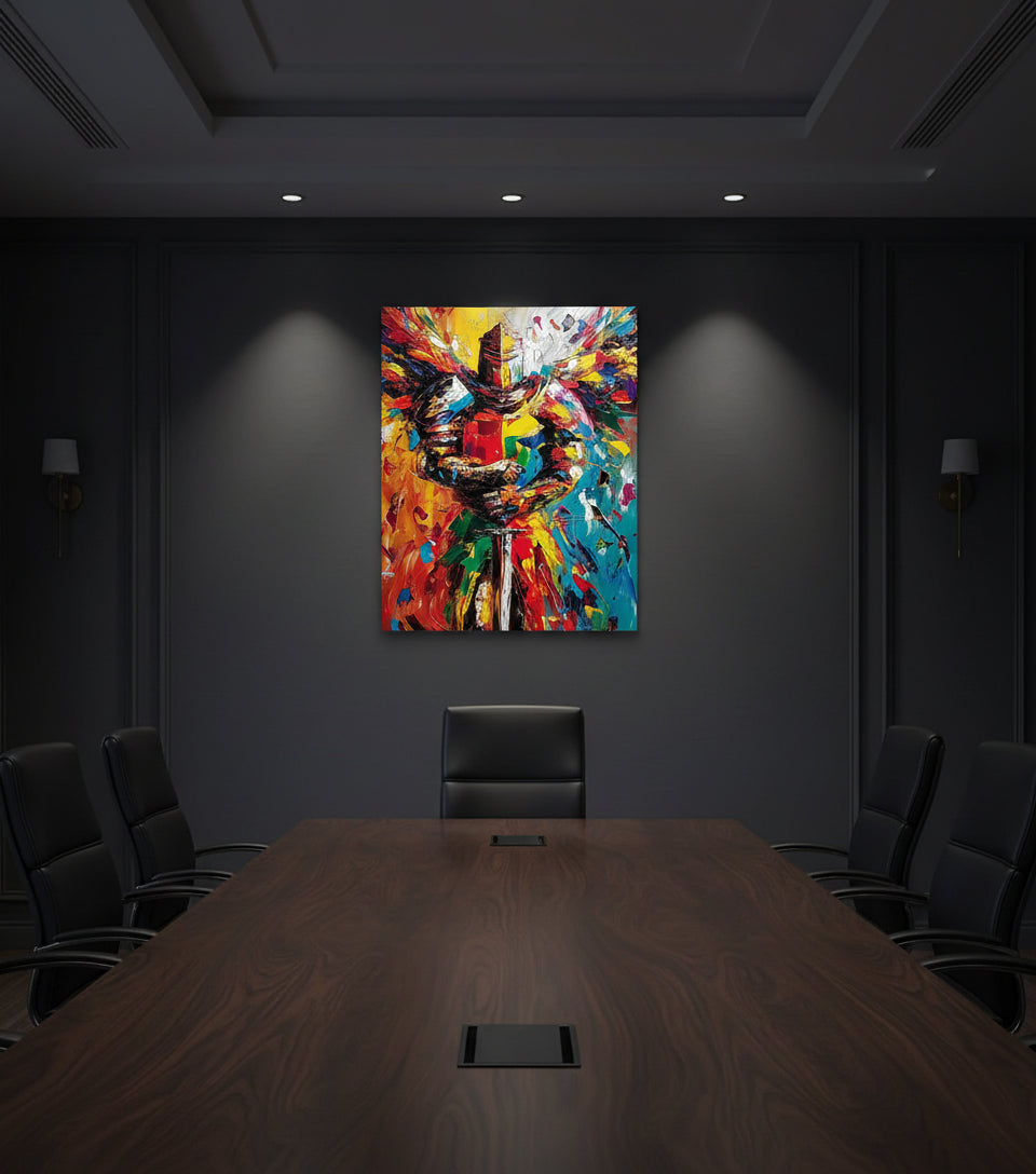 Warrior of Light – Christian Knight Canvas Wall Art