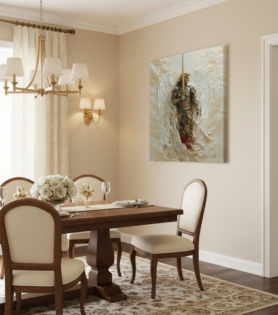 Archangel of Righteous Judgment – Heavenly Warrior Canvas Art