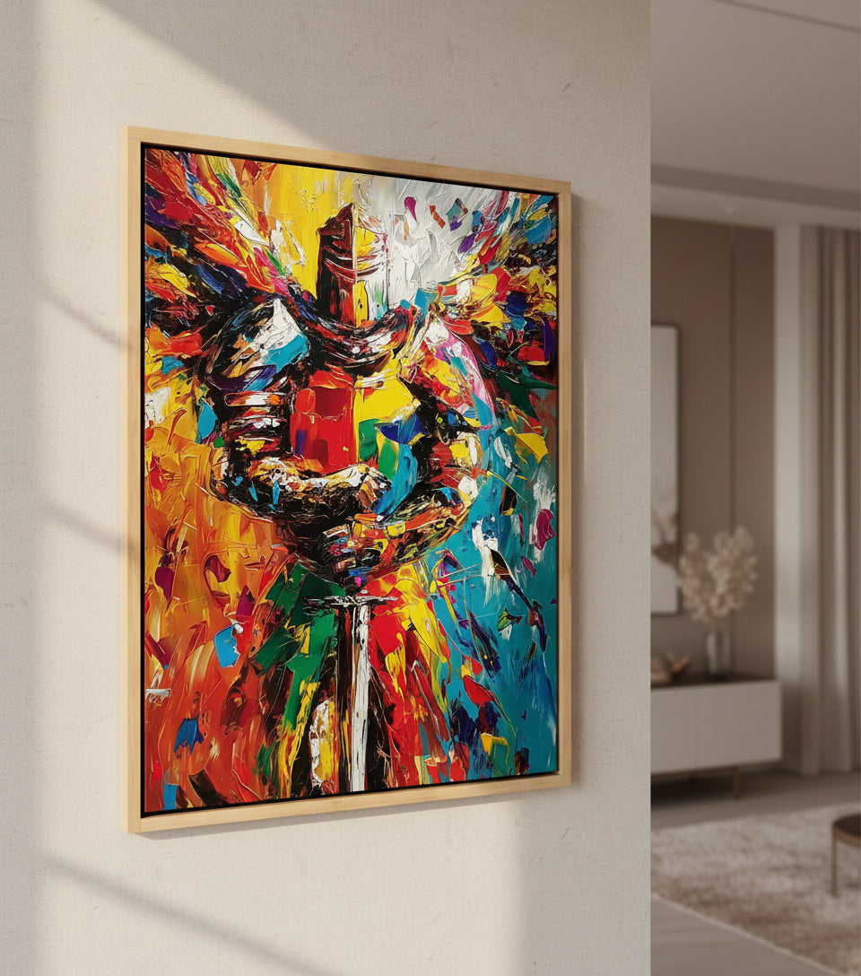Warrior of Light – Christian Knight Canvas Wall Art