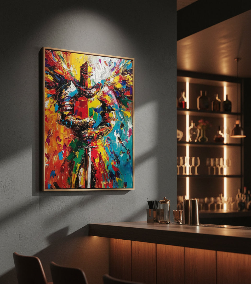 Warrior of Light – Christian Knight Canvas Wall Art