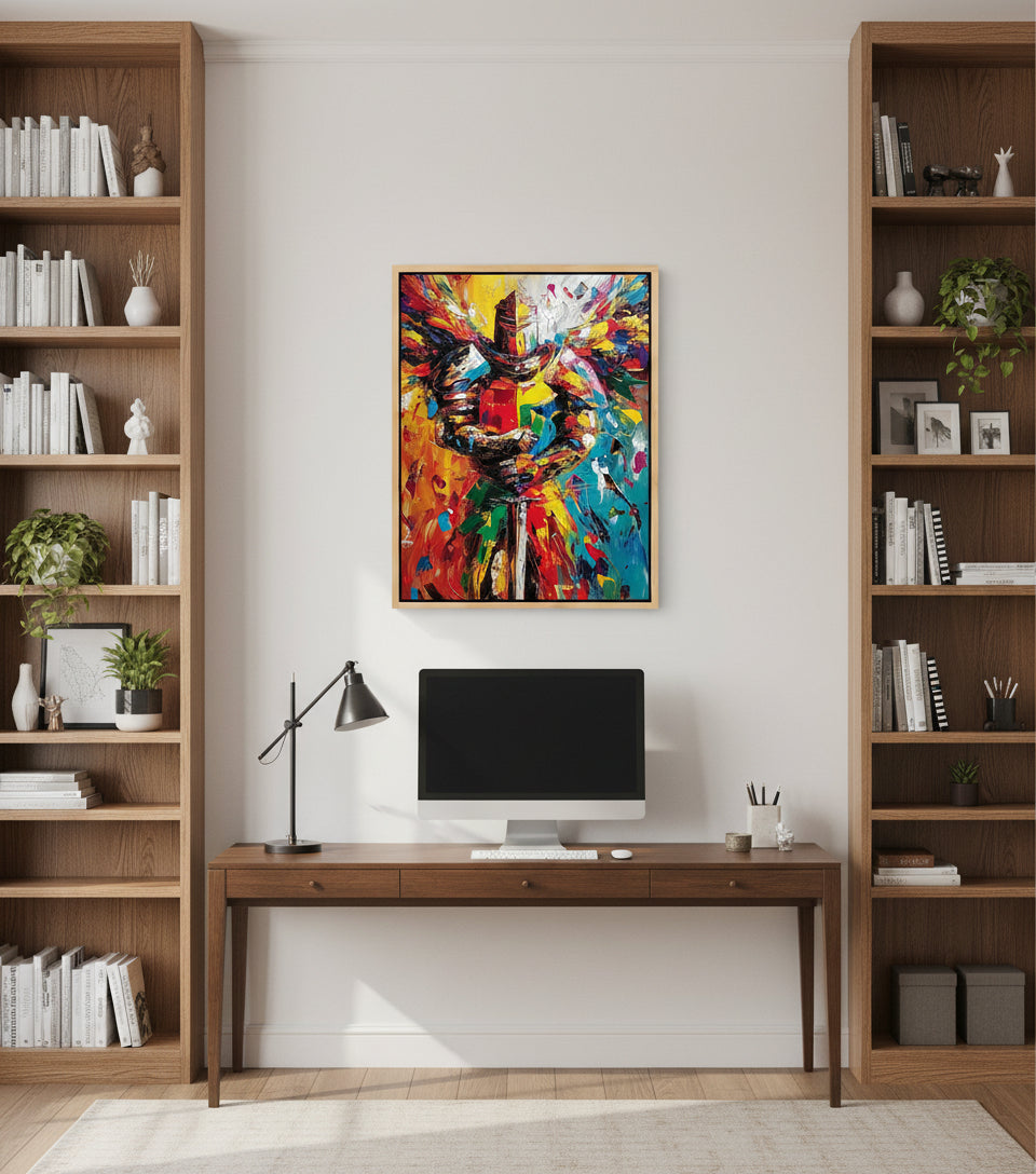 Warrior of Light – Christian Knight Canvas Wall Art