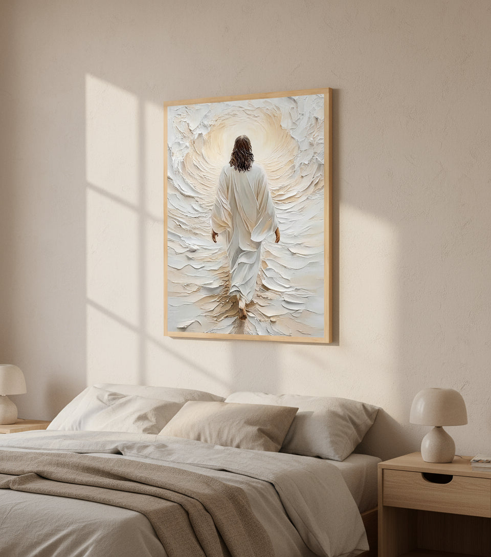 Jesus Canvas - Jesus Walk on the sea Christian Wall Art | Faith Canvas