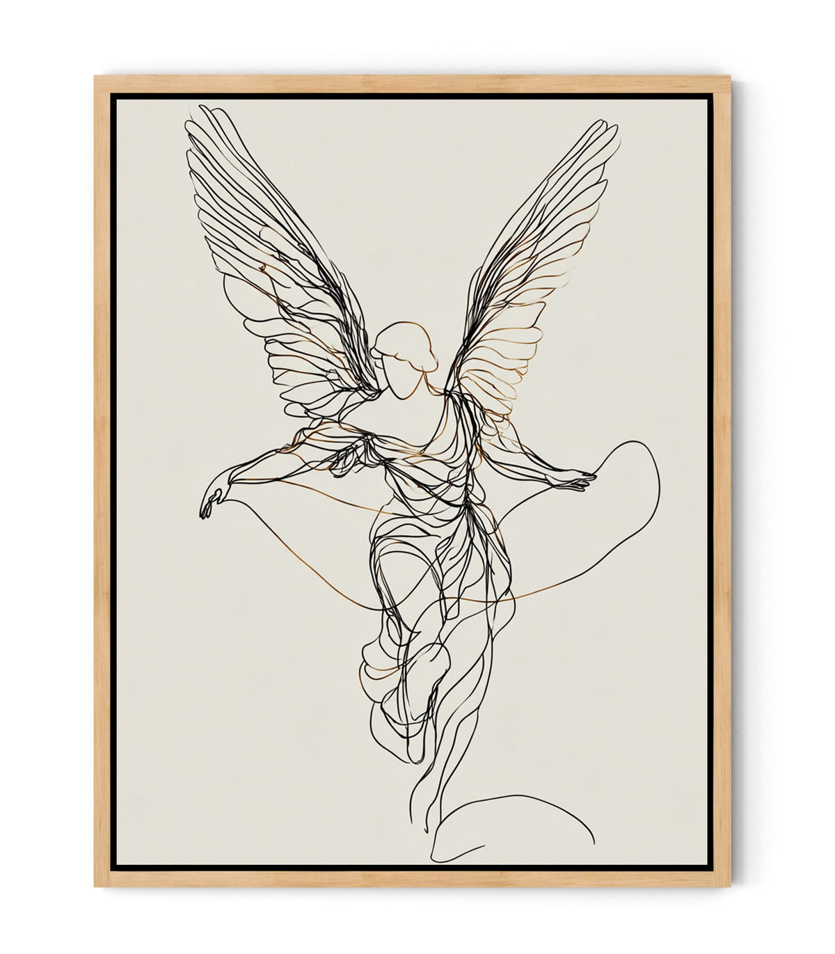 Angel of Grace – Minimalist Christian Angel Line Art