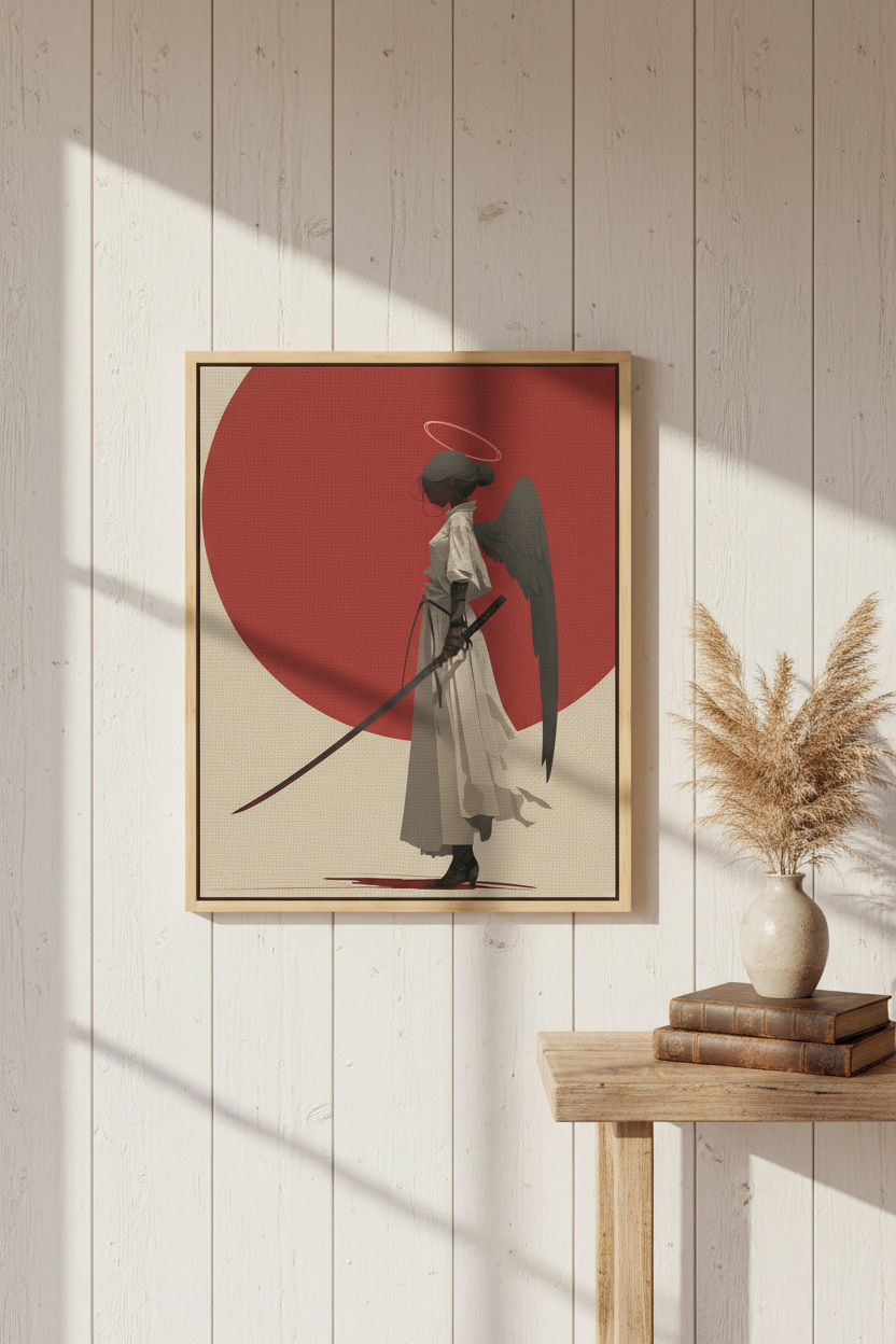 Angel of Resolve – Modern Warrior Angel Christian Wall Art