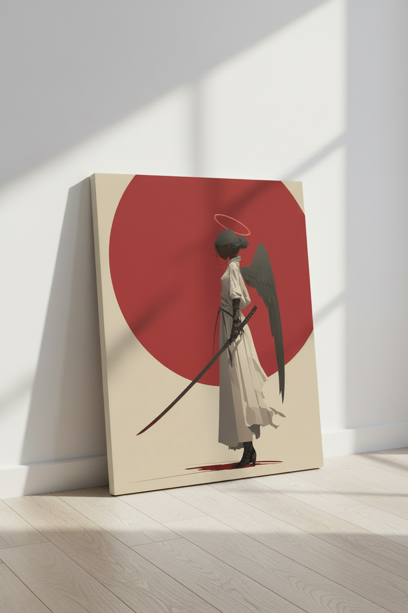 Angel of Resolve – Modern Warrior Angel Christian Wall Art