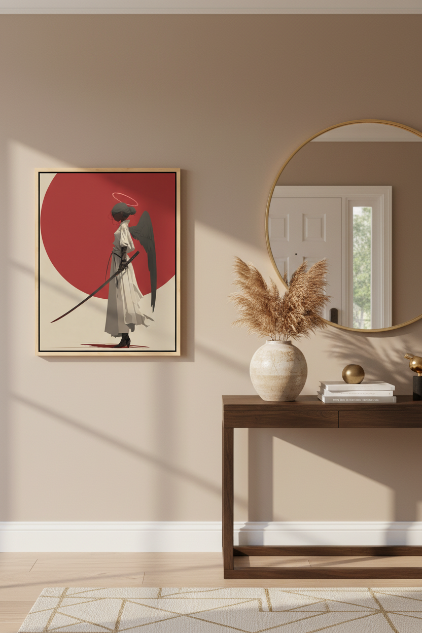 Angel of Resolve – Modern Warrior Angel Christian Wall Art