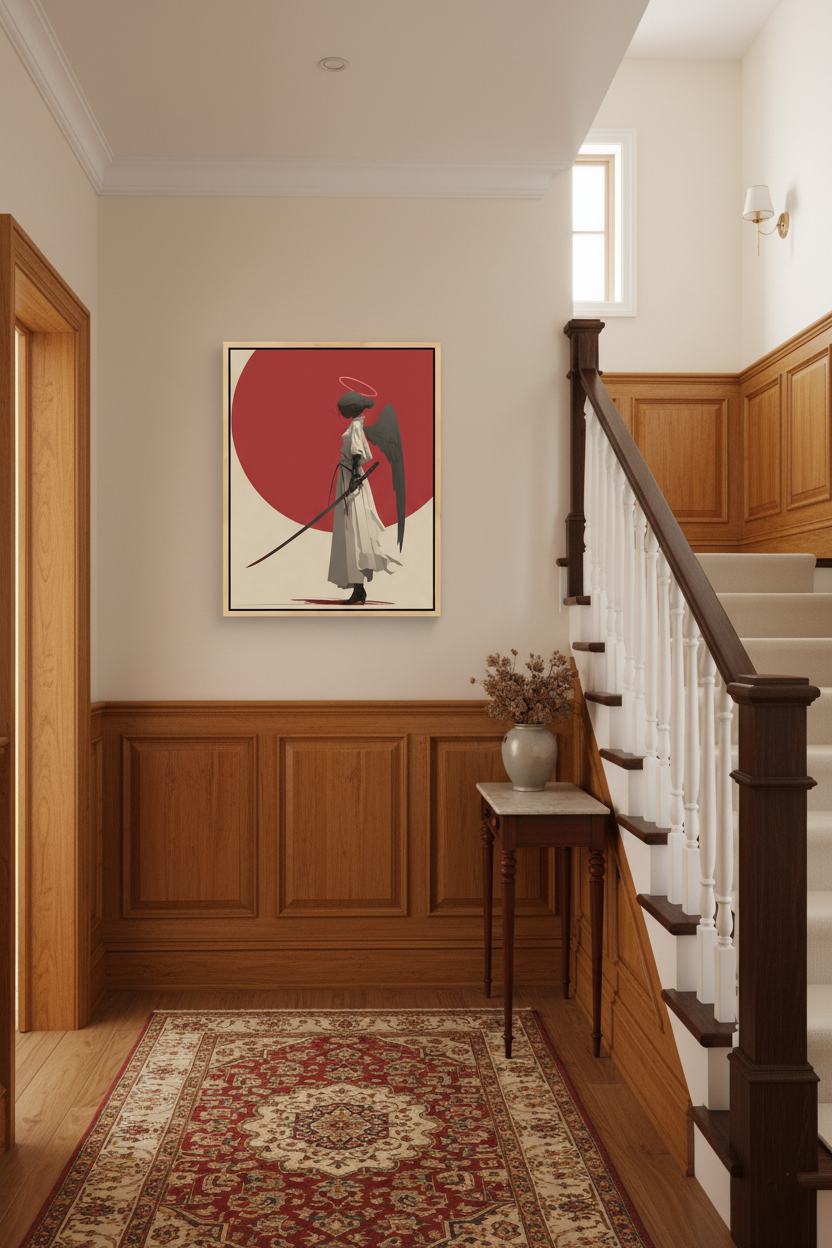 Angel of Resolve – Modern Warrior Angel Christian Wall Art