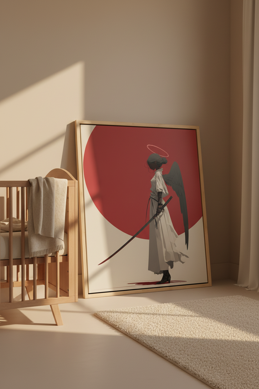 Angel of Resolve – Modern Warrior Angel Christian Wall Art