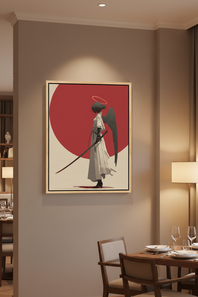 Angel of Resolve – Modern Warrior Angel Christian Wall Art