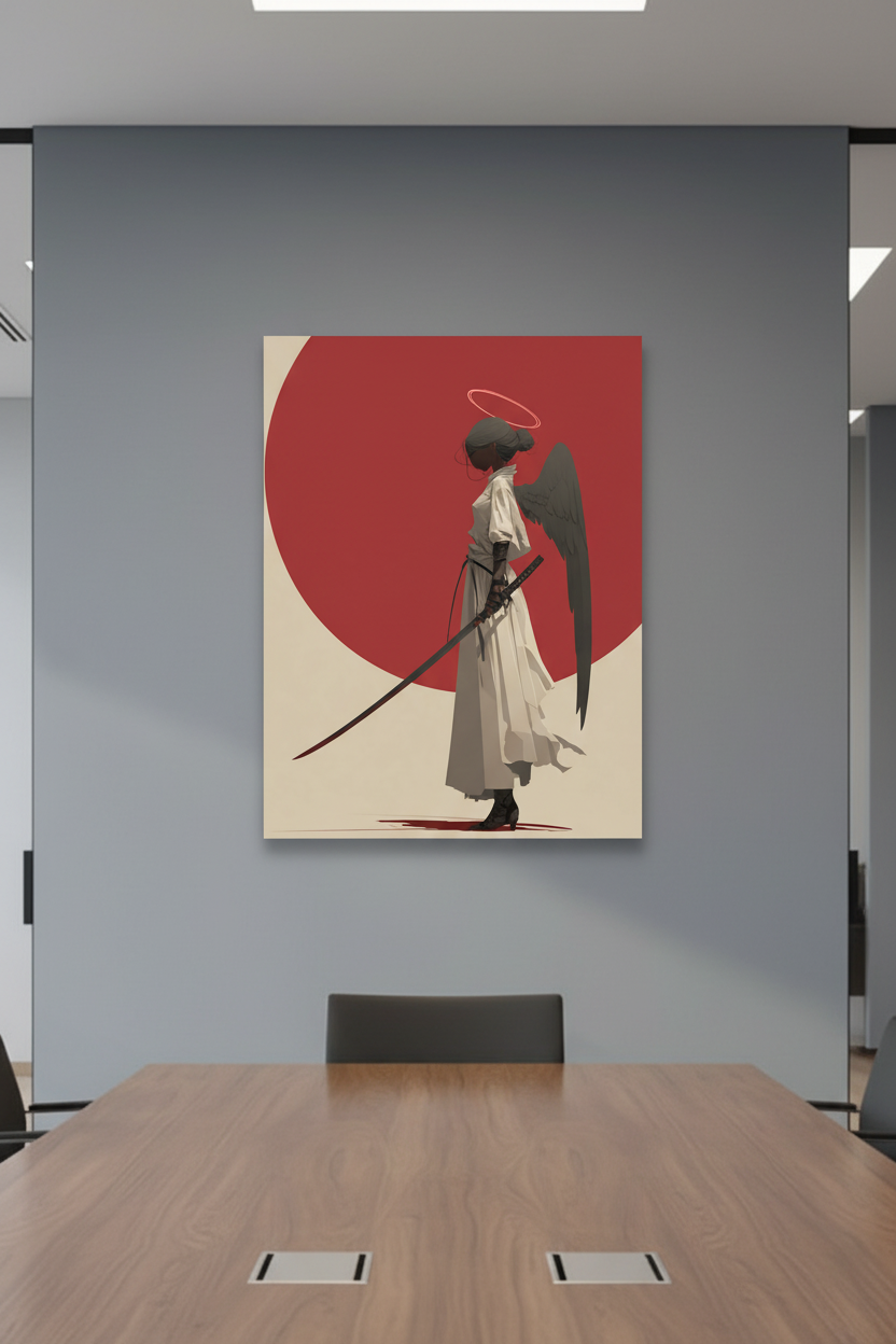 Angel of Resolve – Modern Warrior Angel Christian Wall Art
