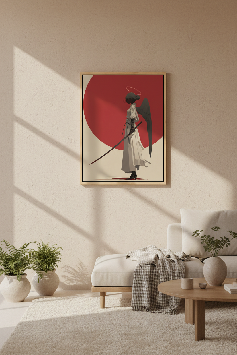 Angel of Resolve – Modern Warrior Angel Christian Wall Art
