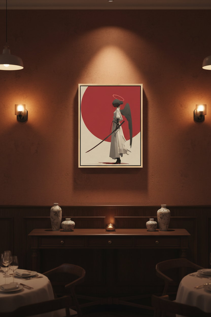 Angel of Resolve – Modern Warrior Angel Christian Wall Art