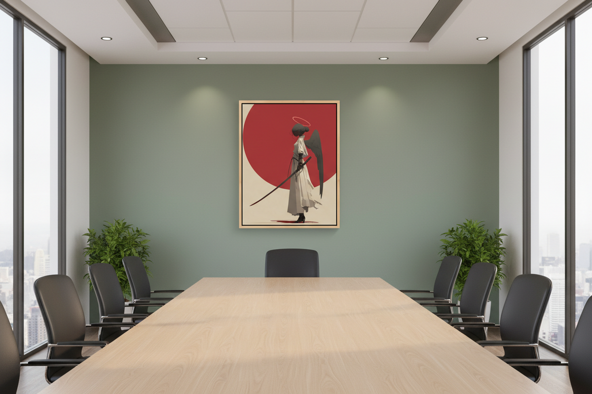 Angel of Resolve – Modern Warrior Angel Christian Wall Art