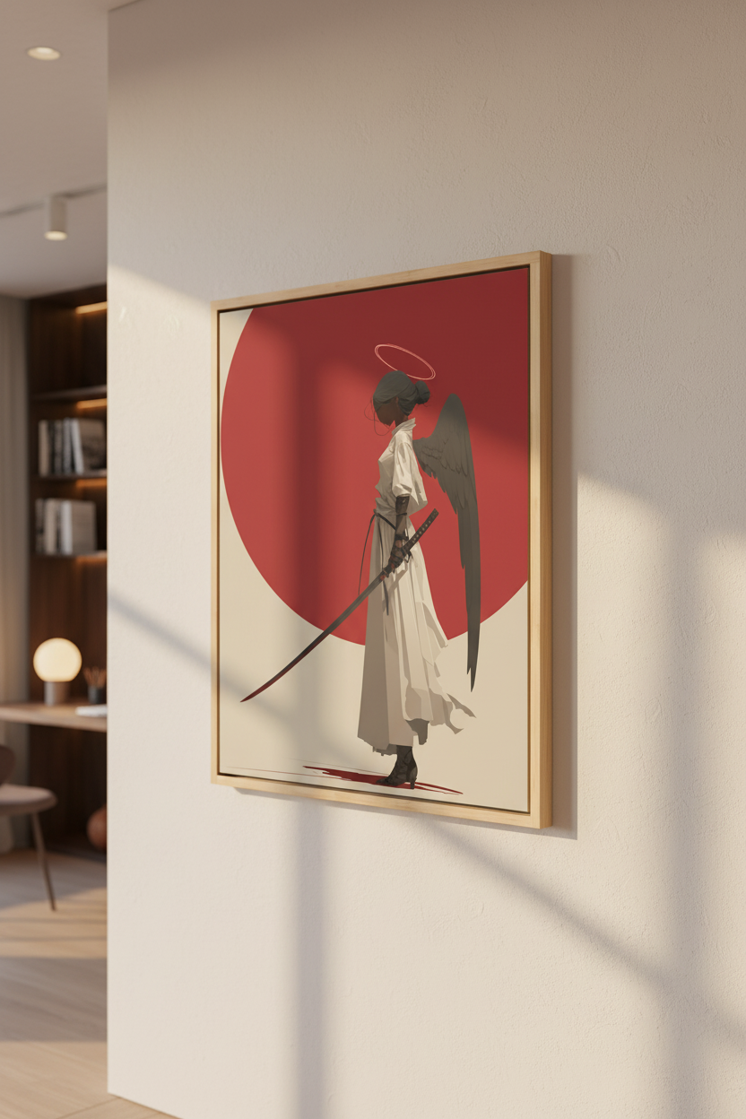 Angel of Resolve – Modern Warrior Angel Christian Wall Art