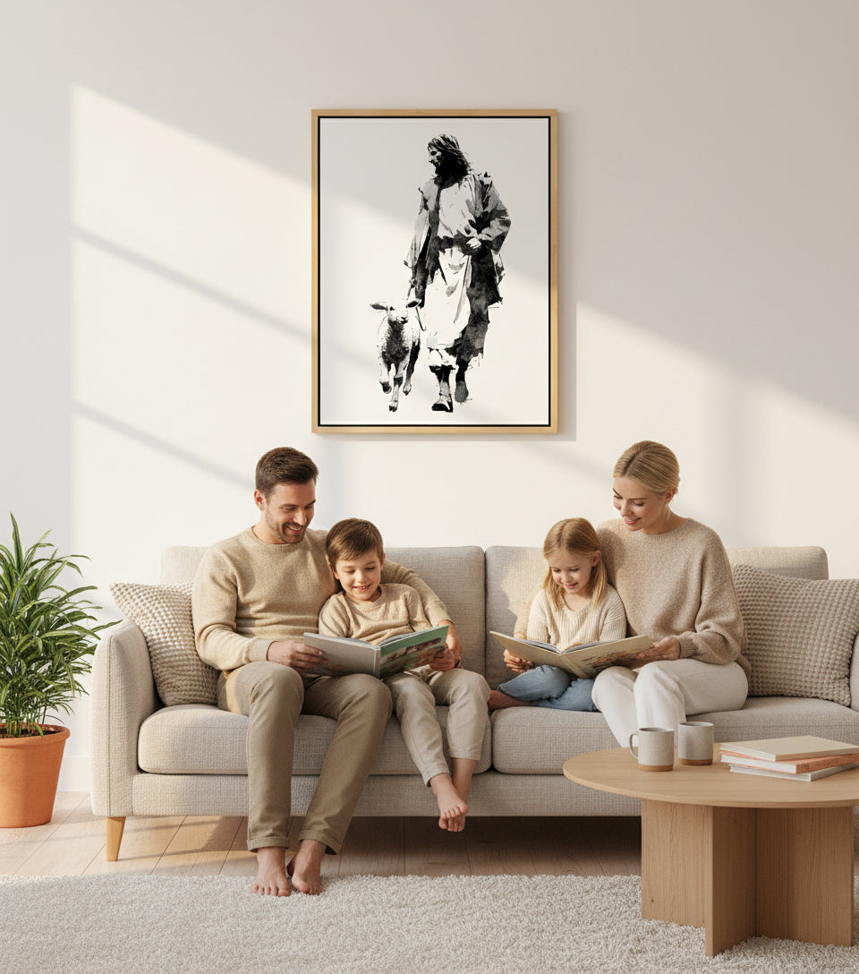 The Shepherd in Ink – Yoji Shinkawa Inspired Art Jesus cavas