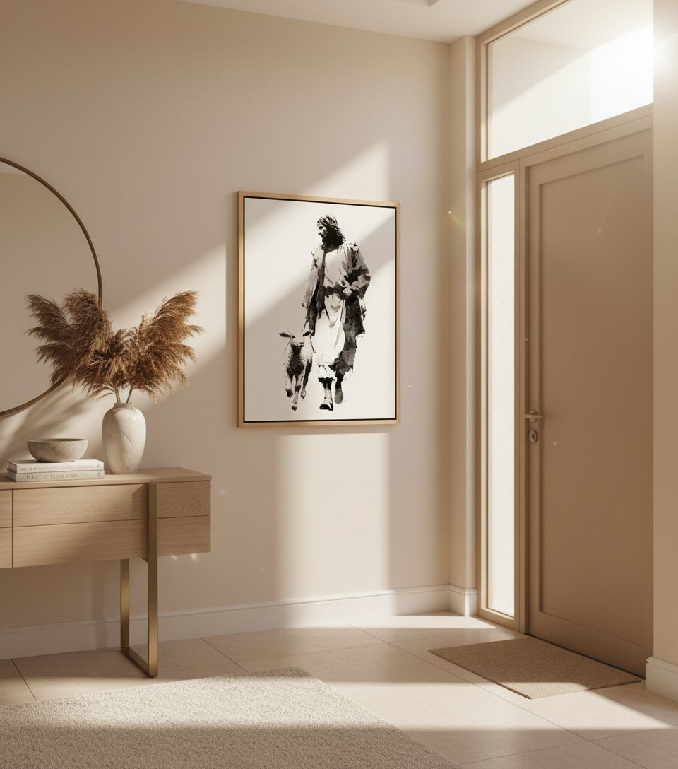 The Shepherd in Ink – Yoji Shinkawa Inspired Art Jesus cavas