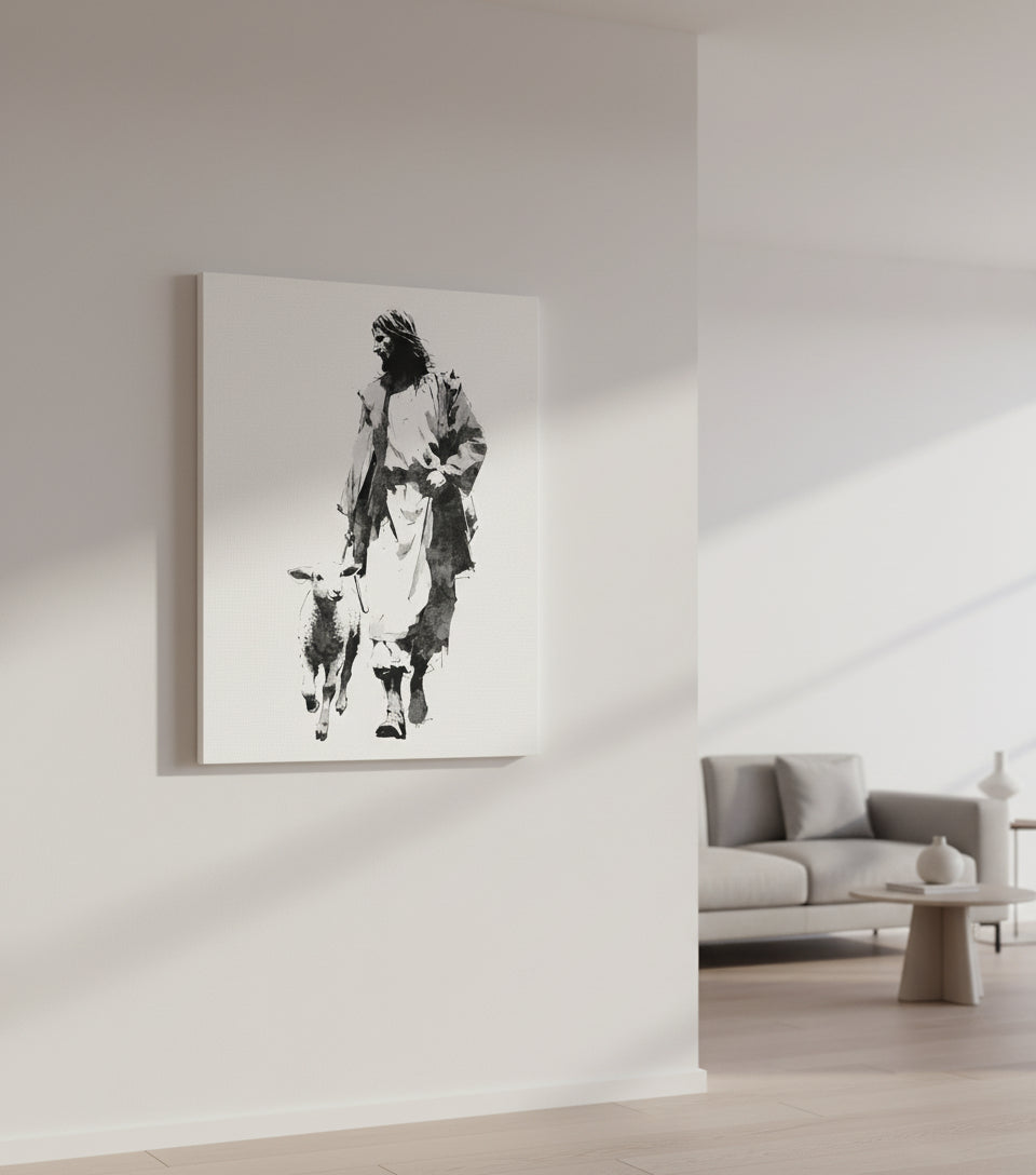 The Shepherd in Ink – Yoji Shinkawa Inspired Art Jesus cavas