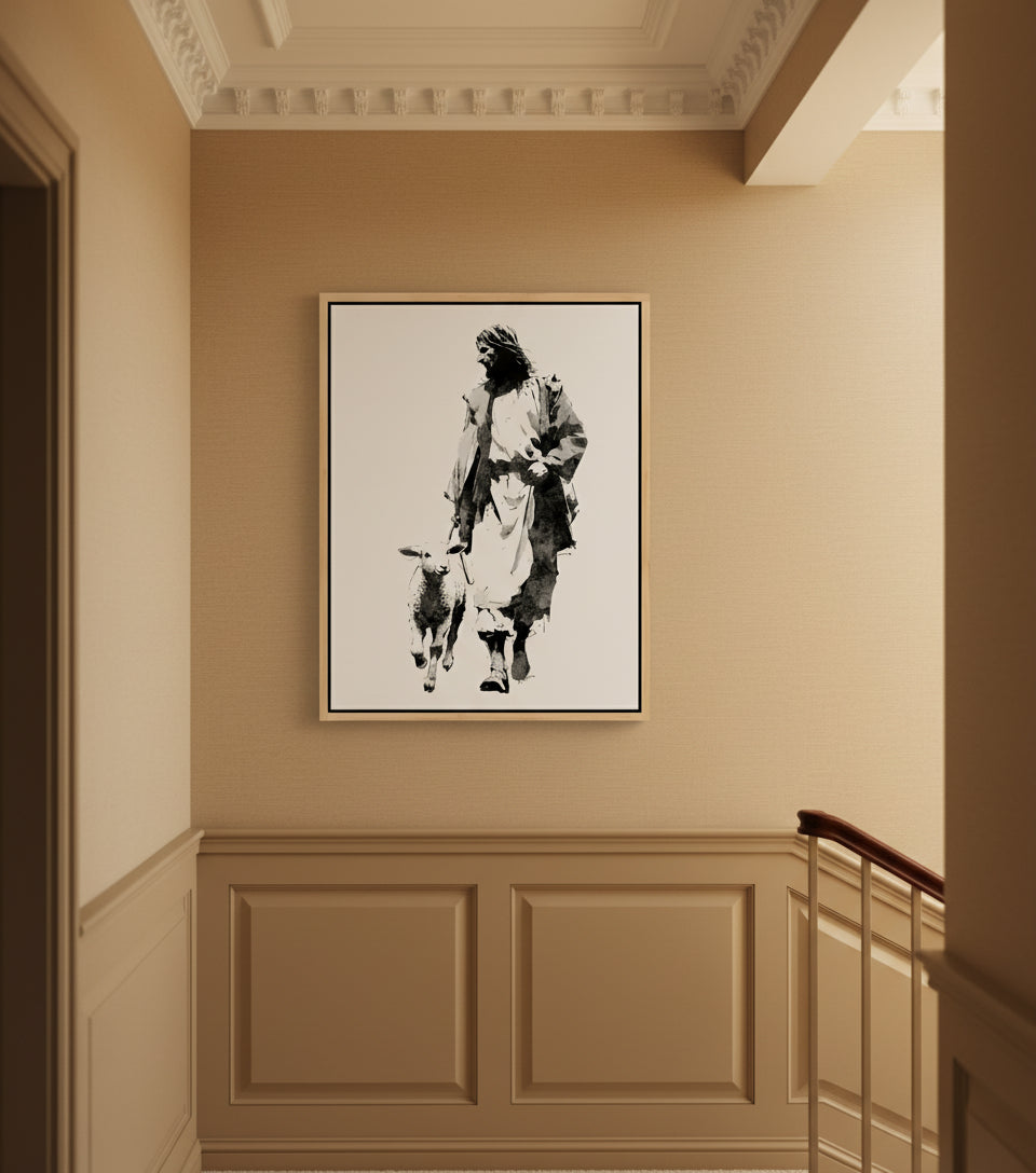 The Shepherd in Ink – Yoji Shinkawa Inspired Art Jesus cavas