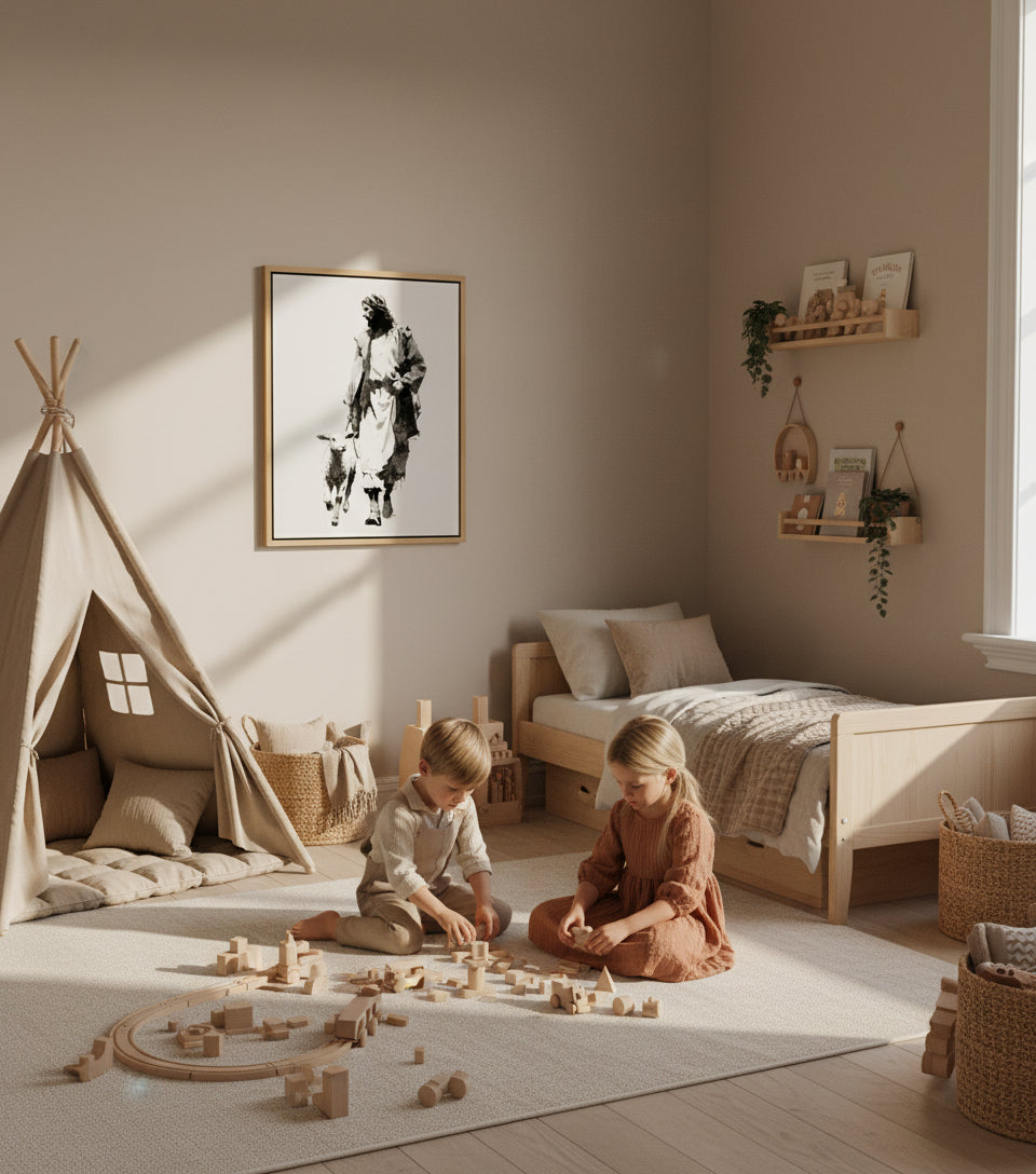 The Shepherd in Ink – Yoji Shinkawa Inspired Art Jesus cavas