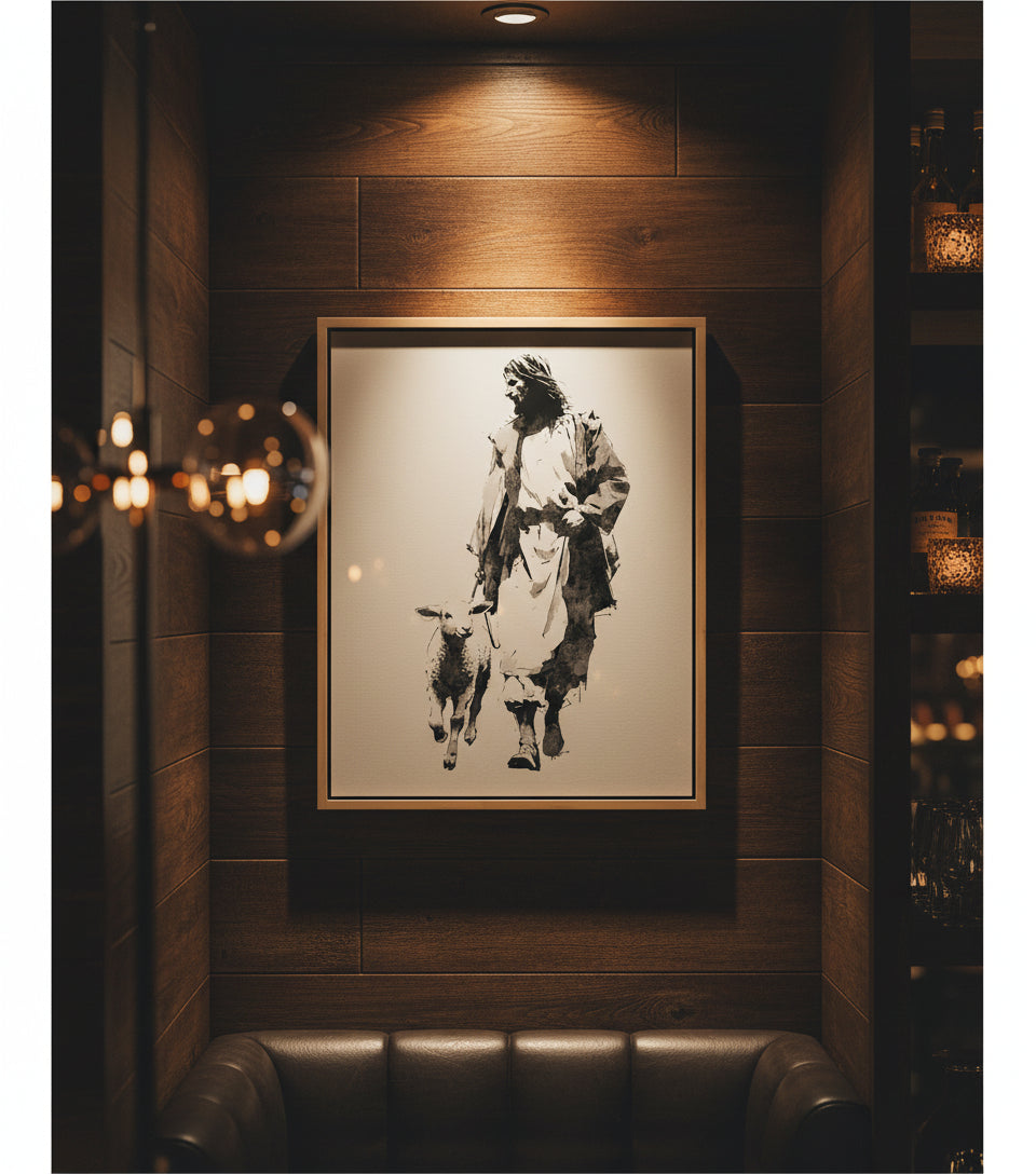 The Shepherd in Ink – Yoji Shinkawa Inspired Art Jesus cavas