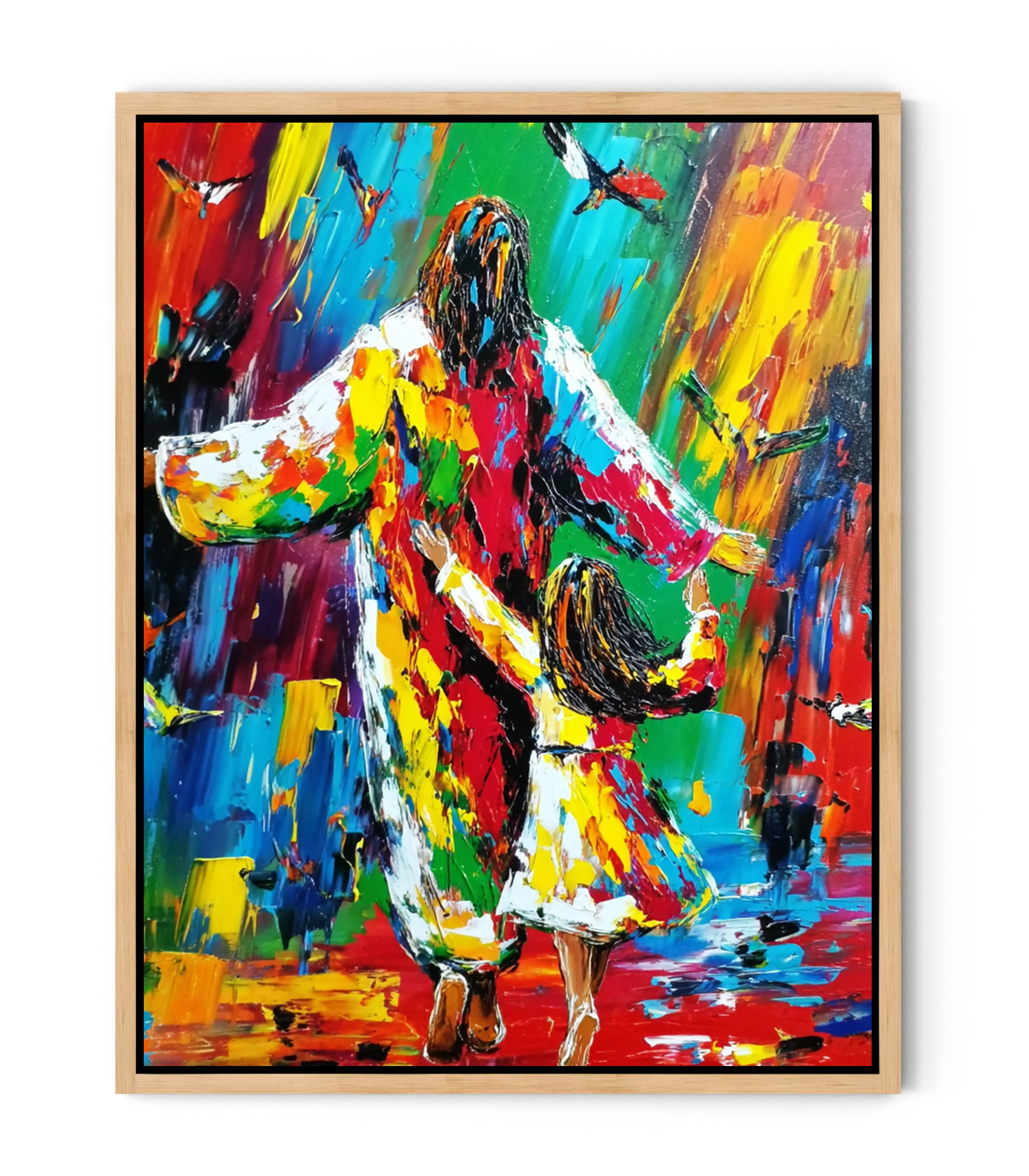 Dance of Joy with Jesus - Colorful Abstract Christian Art