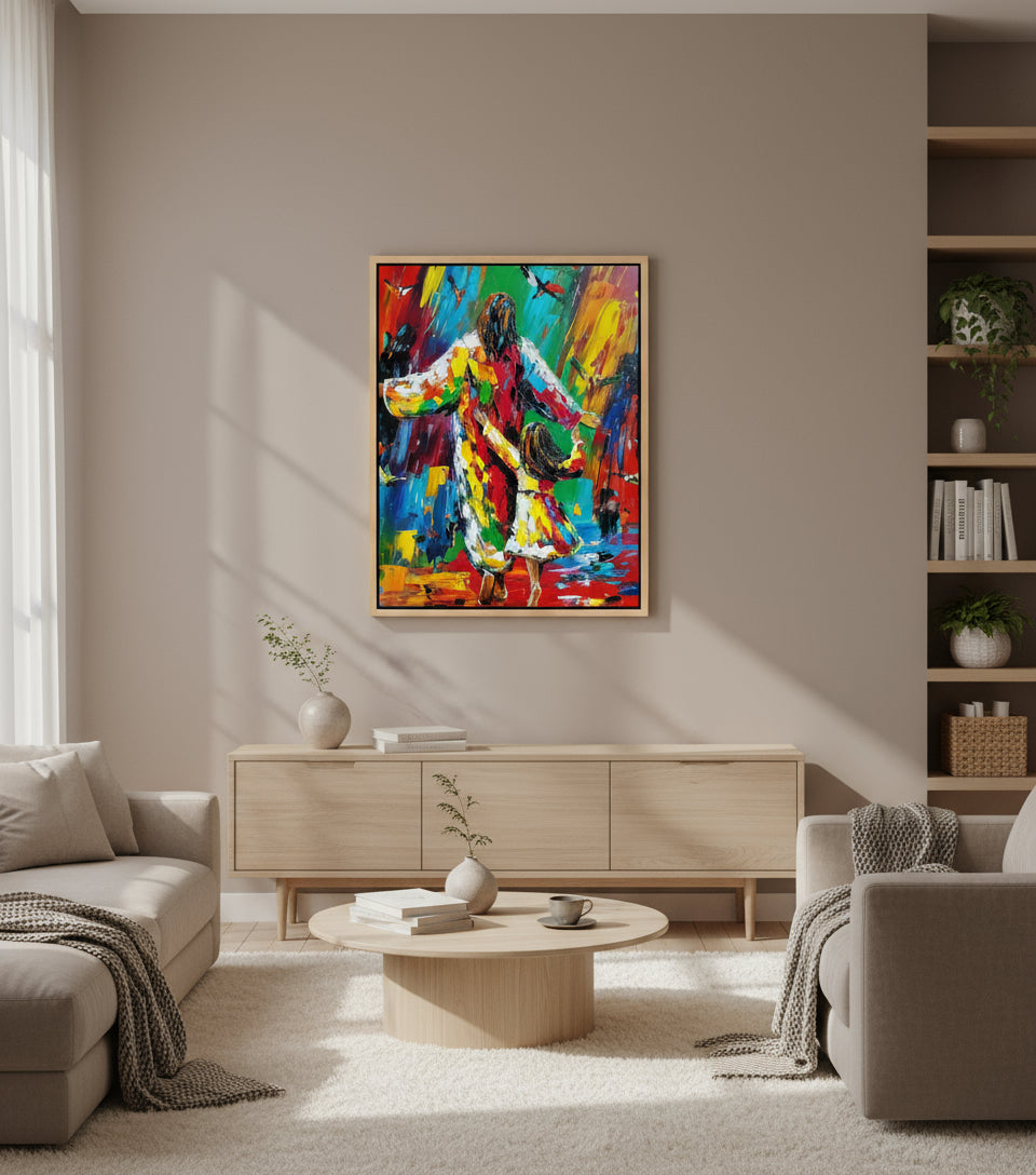 Dance of Joy with Jesus - Colorful Abstract Christian Art