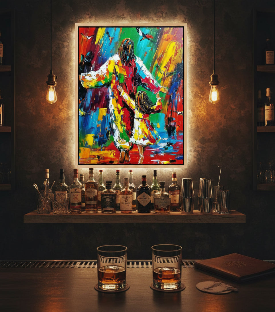 Dance of Joy with Jesus - Colorful Abstract Christian Art