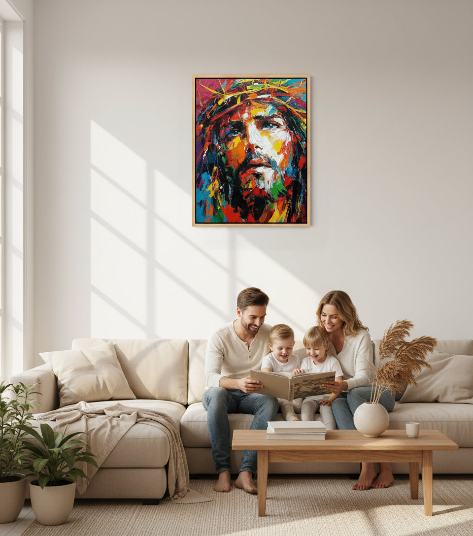 Jesus with the Crown of Thorns – Impressionist Christian Oil Painting