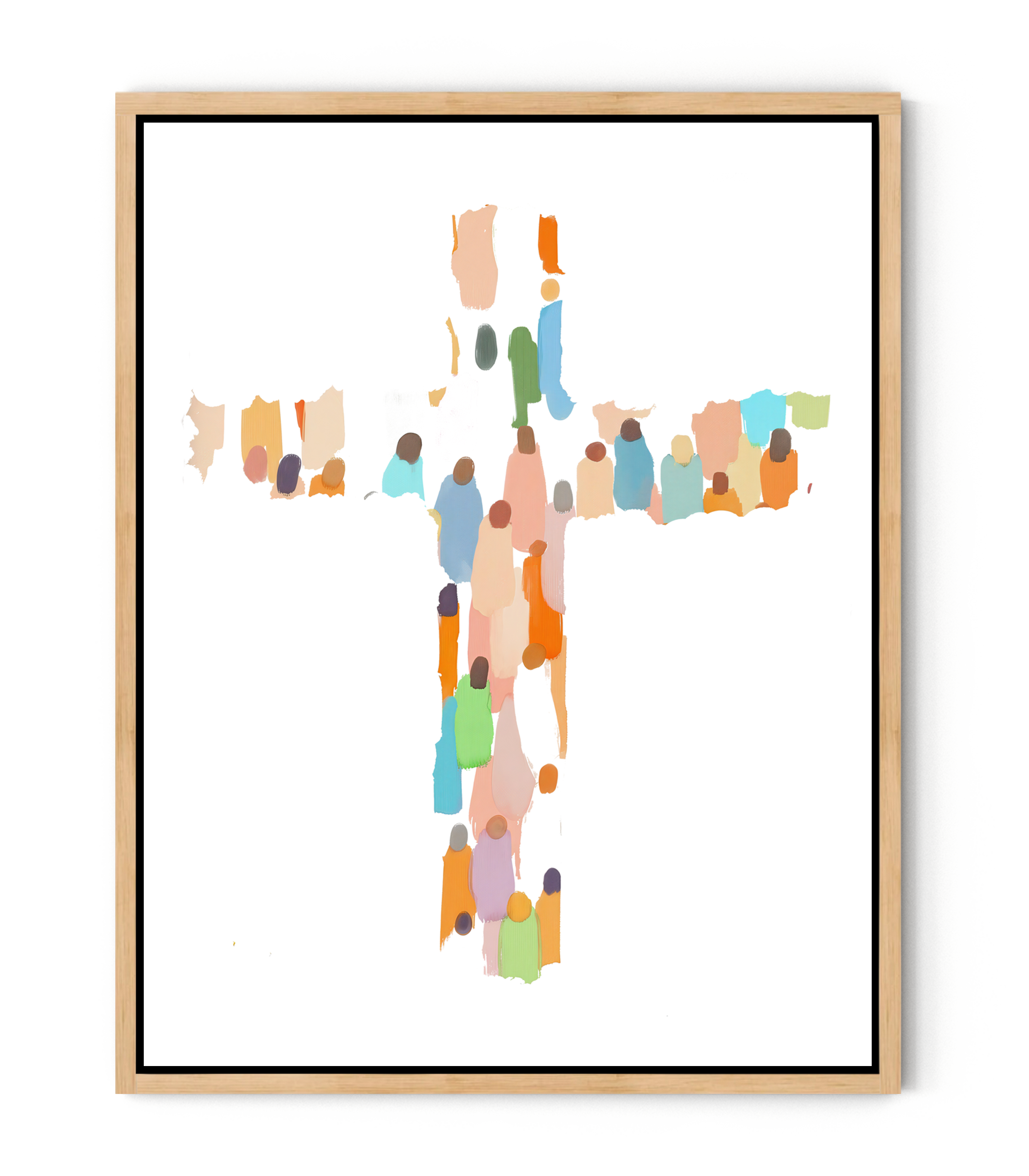 Modern Minimalist Cross – Contemporary Faith Canvas Wall Art | FaithfulPrints