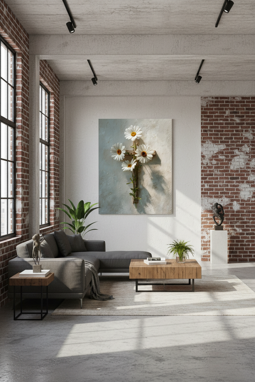 Grace in Bloom – Floral Cross Christian Canvas Wall Art
