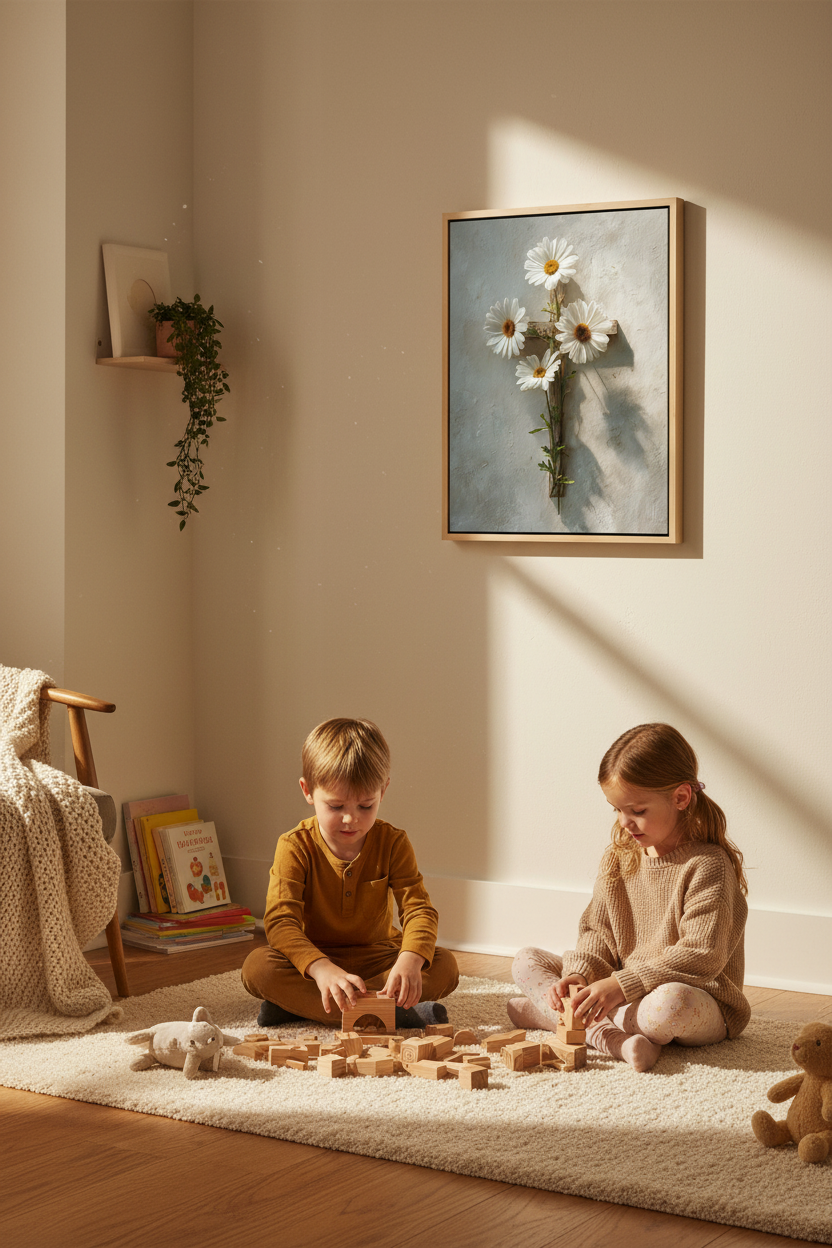 Grace in Bloom – Floral Cross Christian Canvas Wall Art