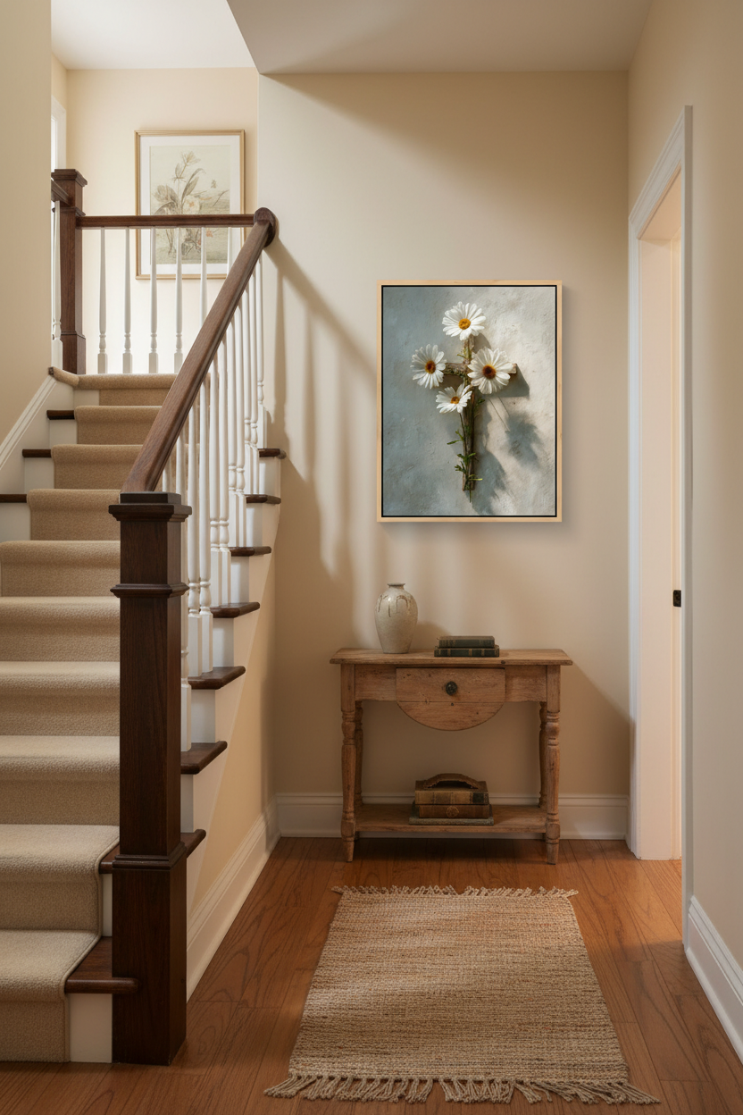 Grace in Bloom – Floral Cross Christian Canvas Wall Art