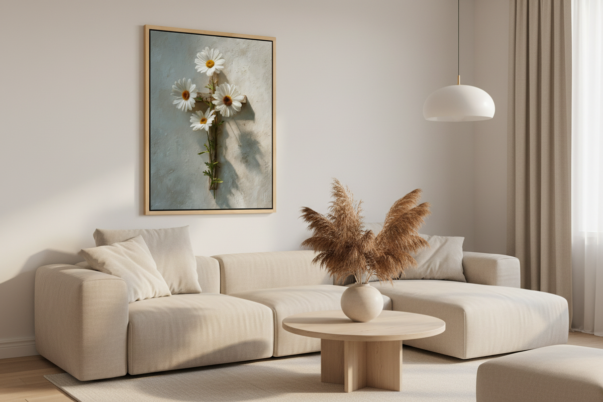 Grace in Bloom – Floral Cross Christian Canvas Wall Art
