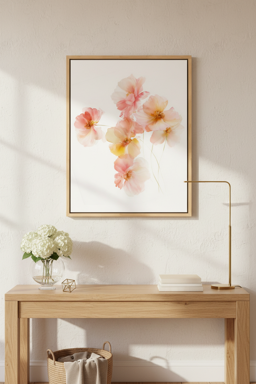 Blossoms of Grace – Soft Floral Christian Wall Art