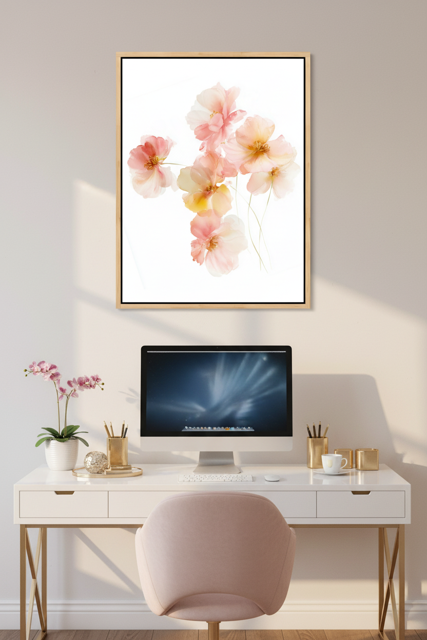 Blossoms of Grace – Soft Floral Christian Wall Art
