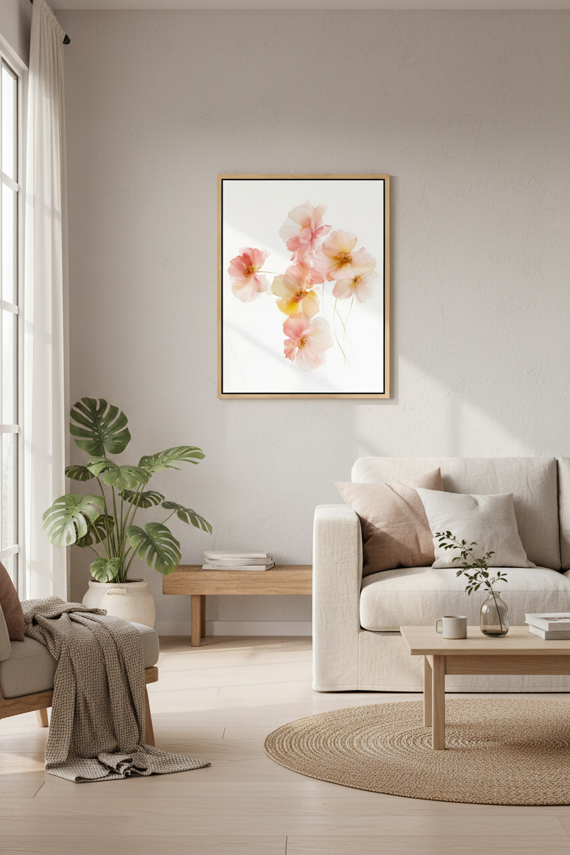 Blossoms of Grace – Soft Floral Christian Wall Art