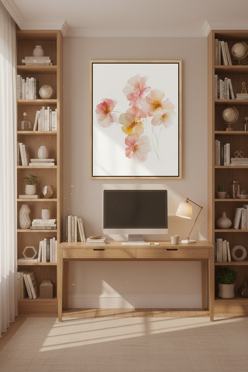 Blossoms of Grace – Soft Floral Christian Wall Art