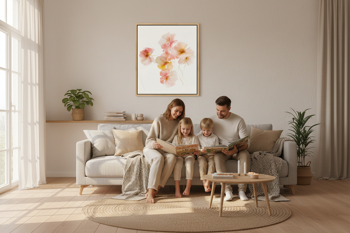 Blossoms of Grace – Soft Floral Christian Wall Art