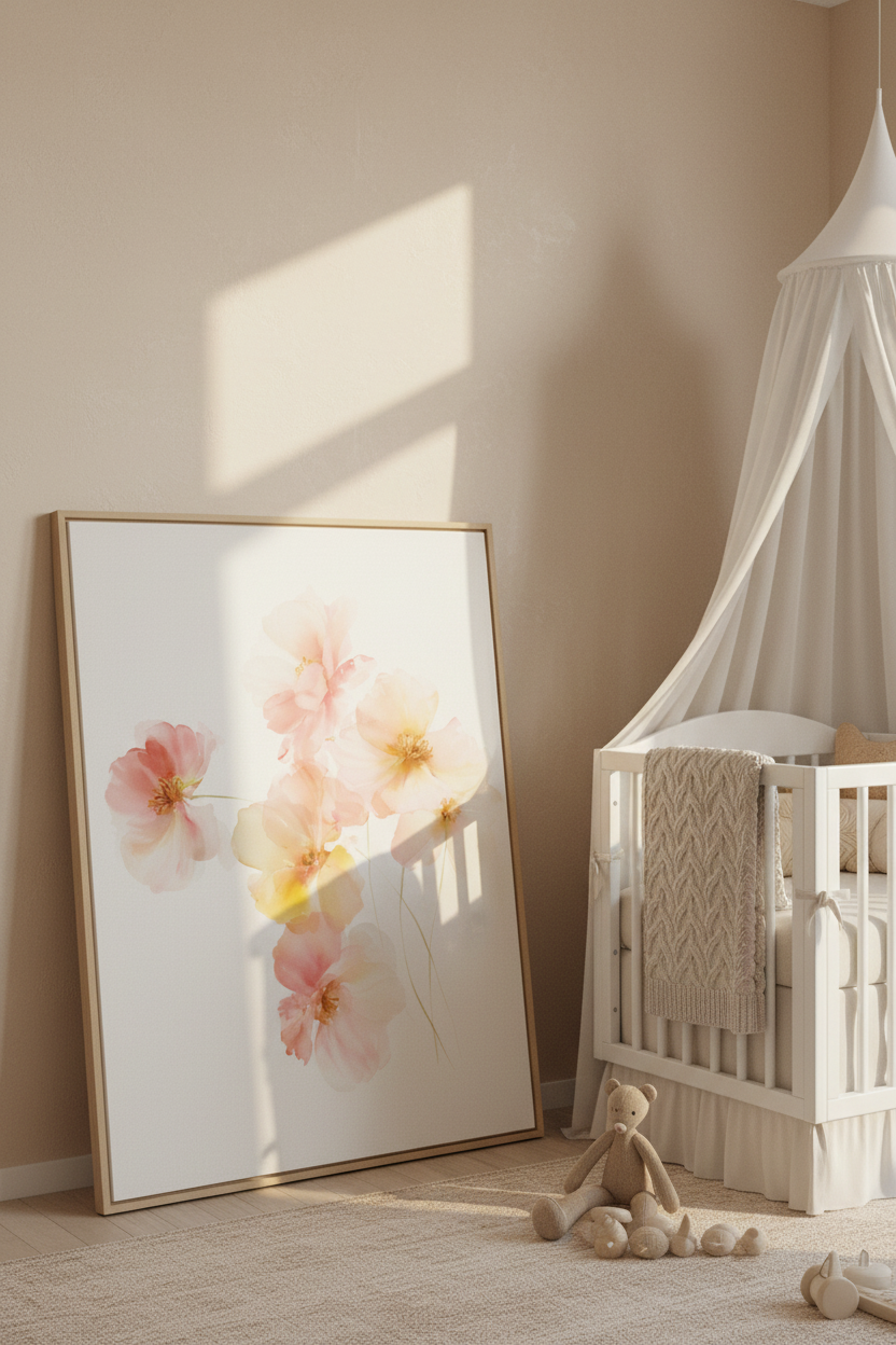 Blossoms of Grace – Soft Floral Christian Wall Art