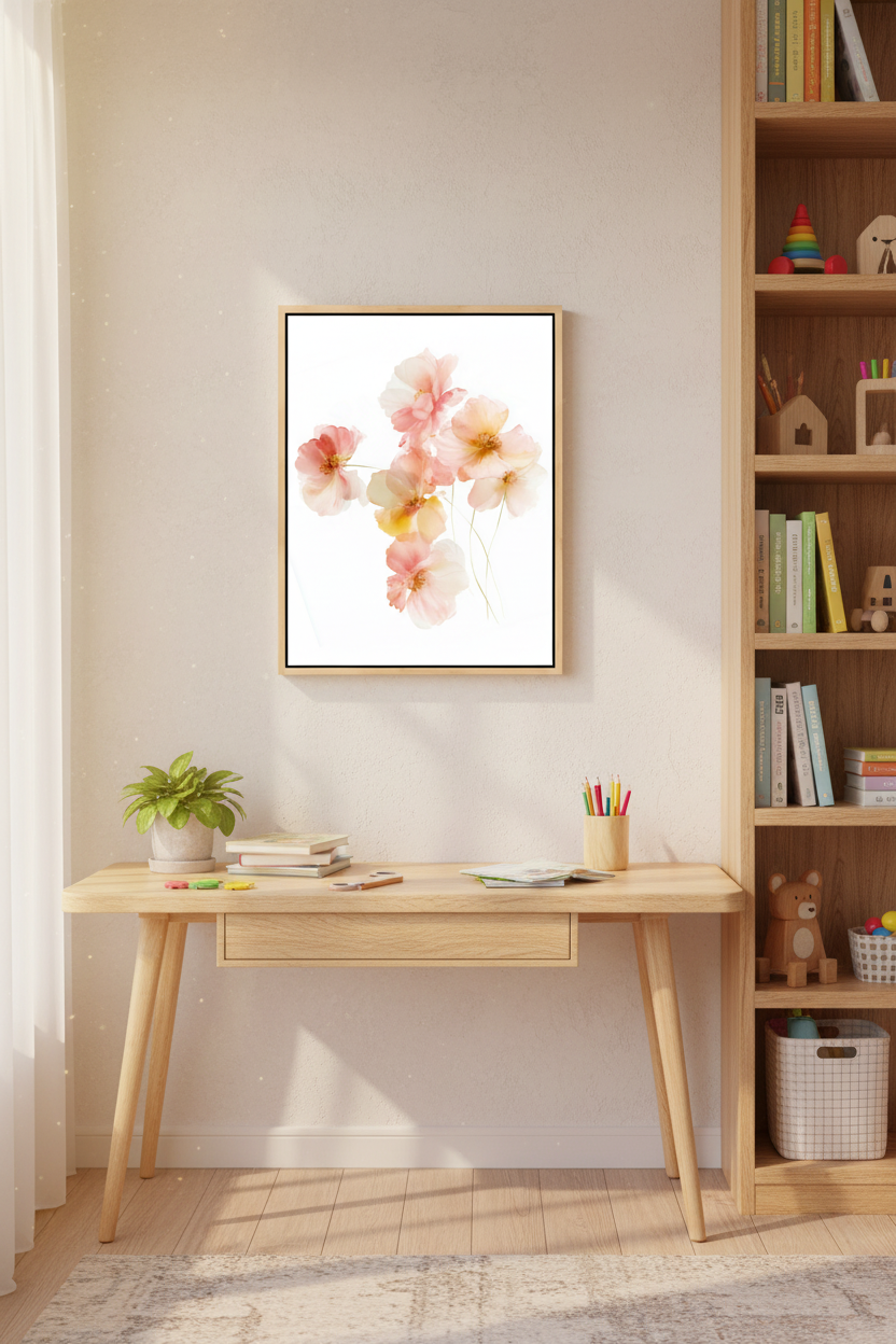 Blossoms of Grace – Soft Floral Christian Wall Art