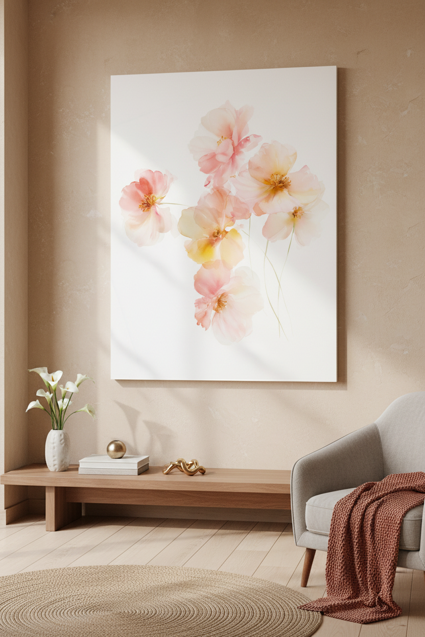 Blossoms of Grace – Soft Floral Christian Wall Art