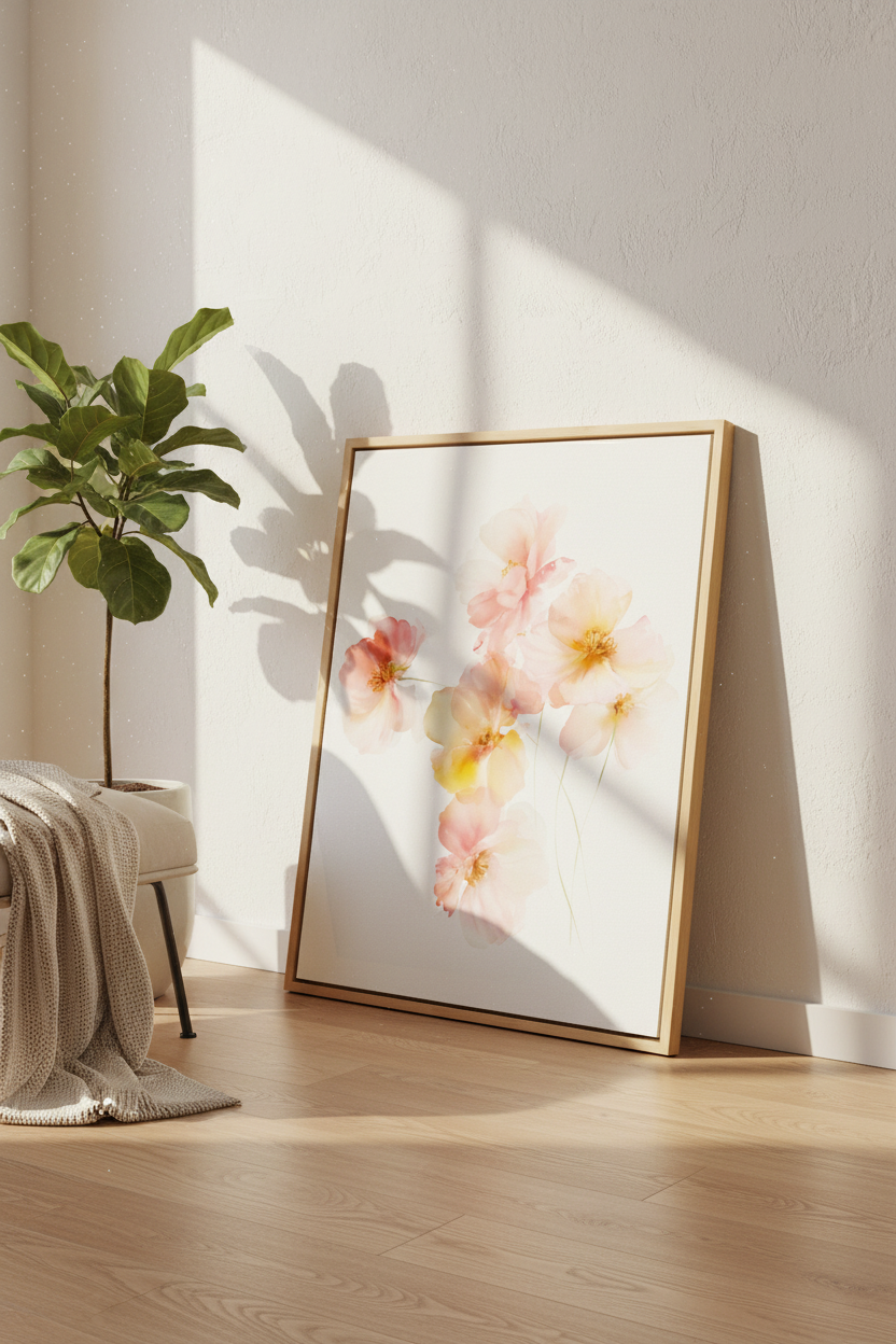 Blossoms of Grace – Soft Floral Christian Wall Art