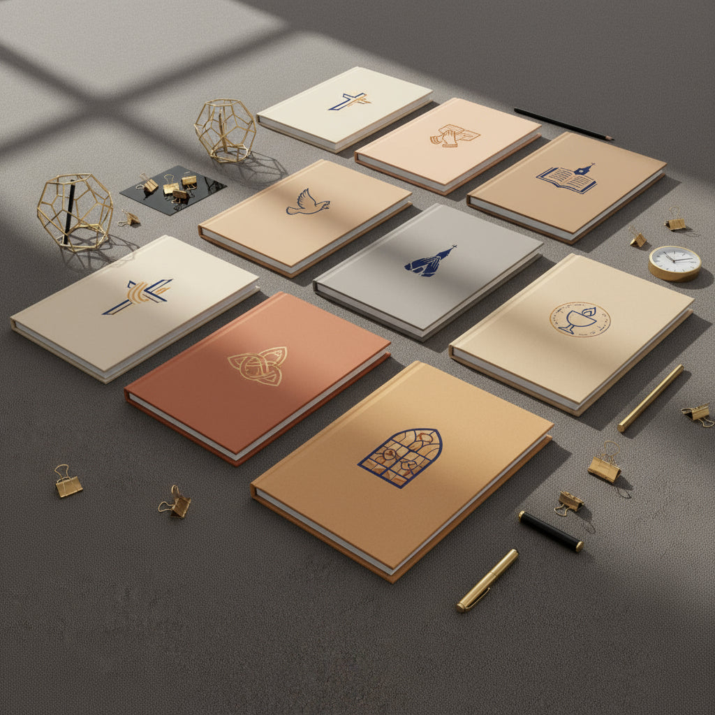 Custom Hardcover Journal – Personalized Church Notebook for Sermon & Prayer | FaithfulPrints