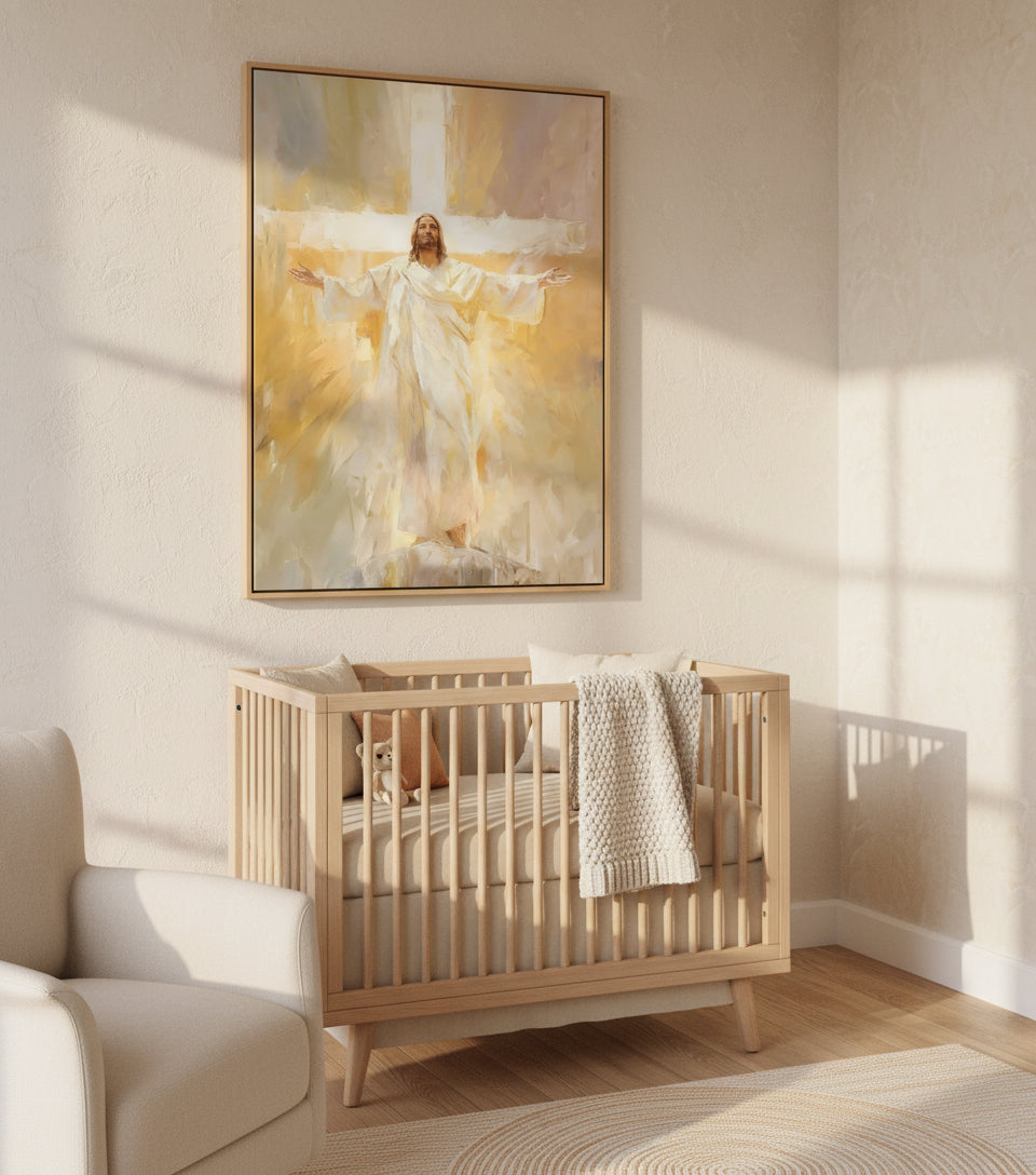 Jesus on Cross The Light of Glory | Jesus Canvas