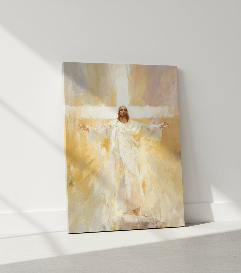 Jesus on Cross The Light of Glory | Jesus Canvas