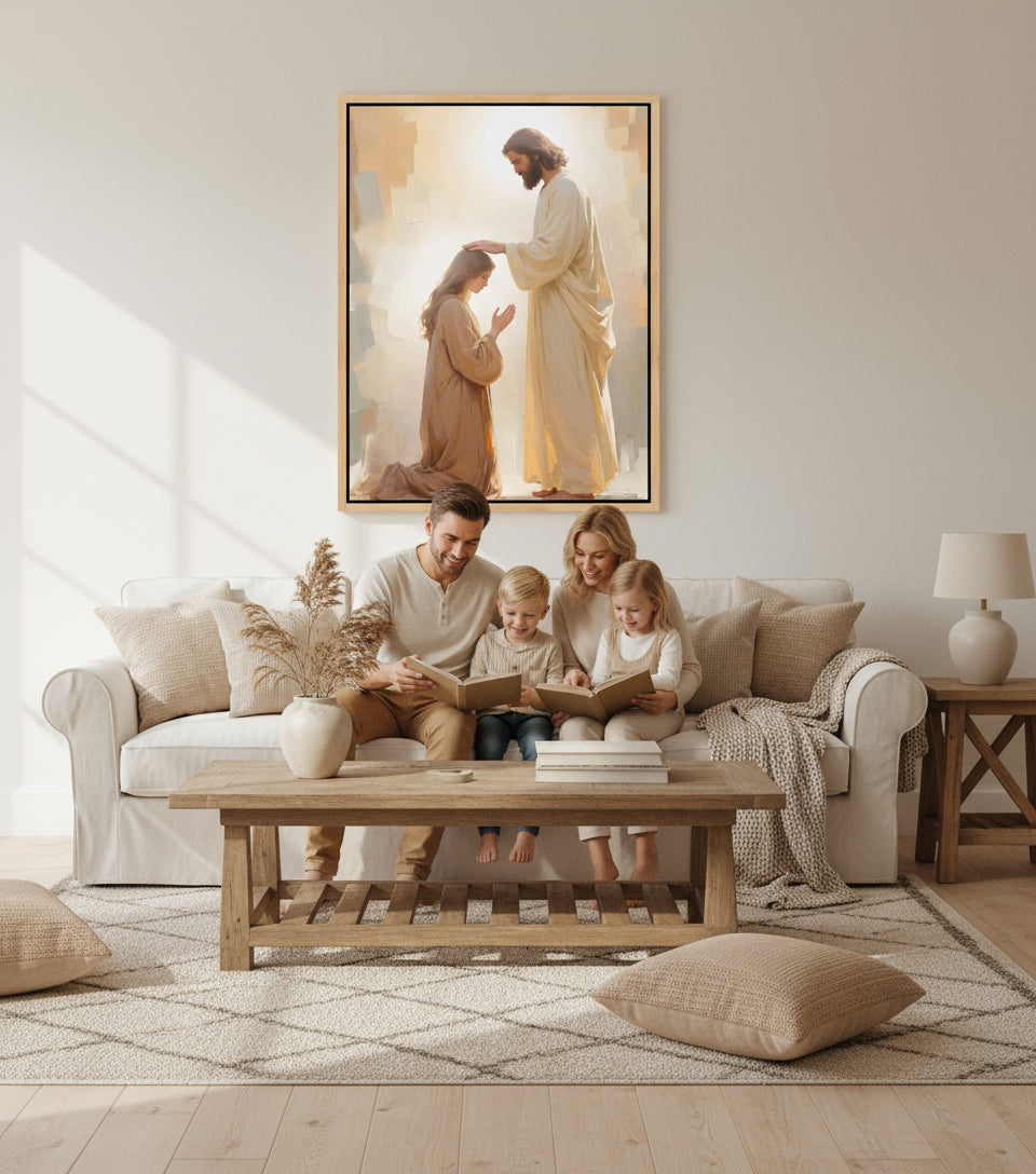 Jesus Heals the Blind – A Miracle of Faith and Light | Jesus Canvas