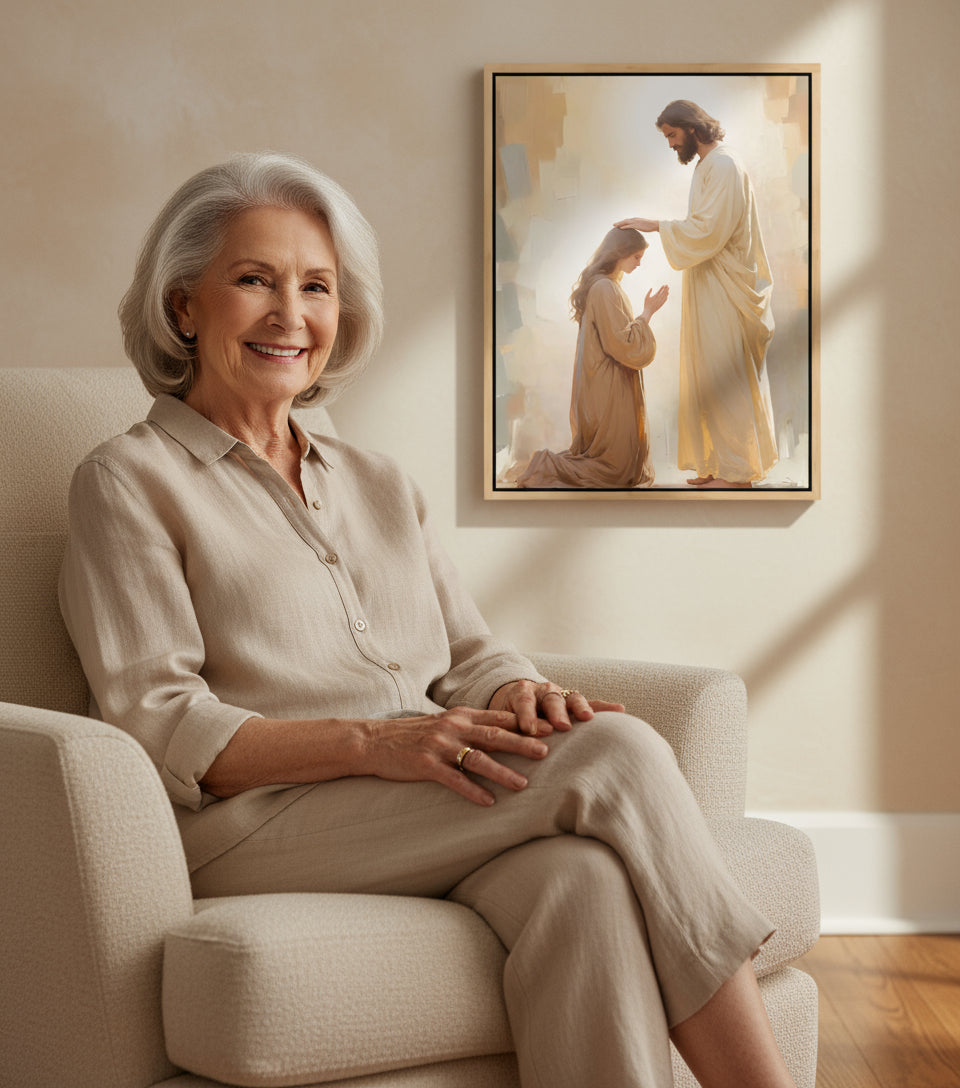 Jesus Heals the Blind – A Miracle of Faith and Light | Jesus Canvas