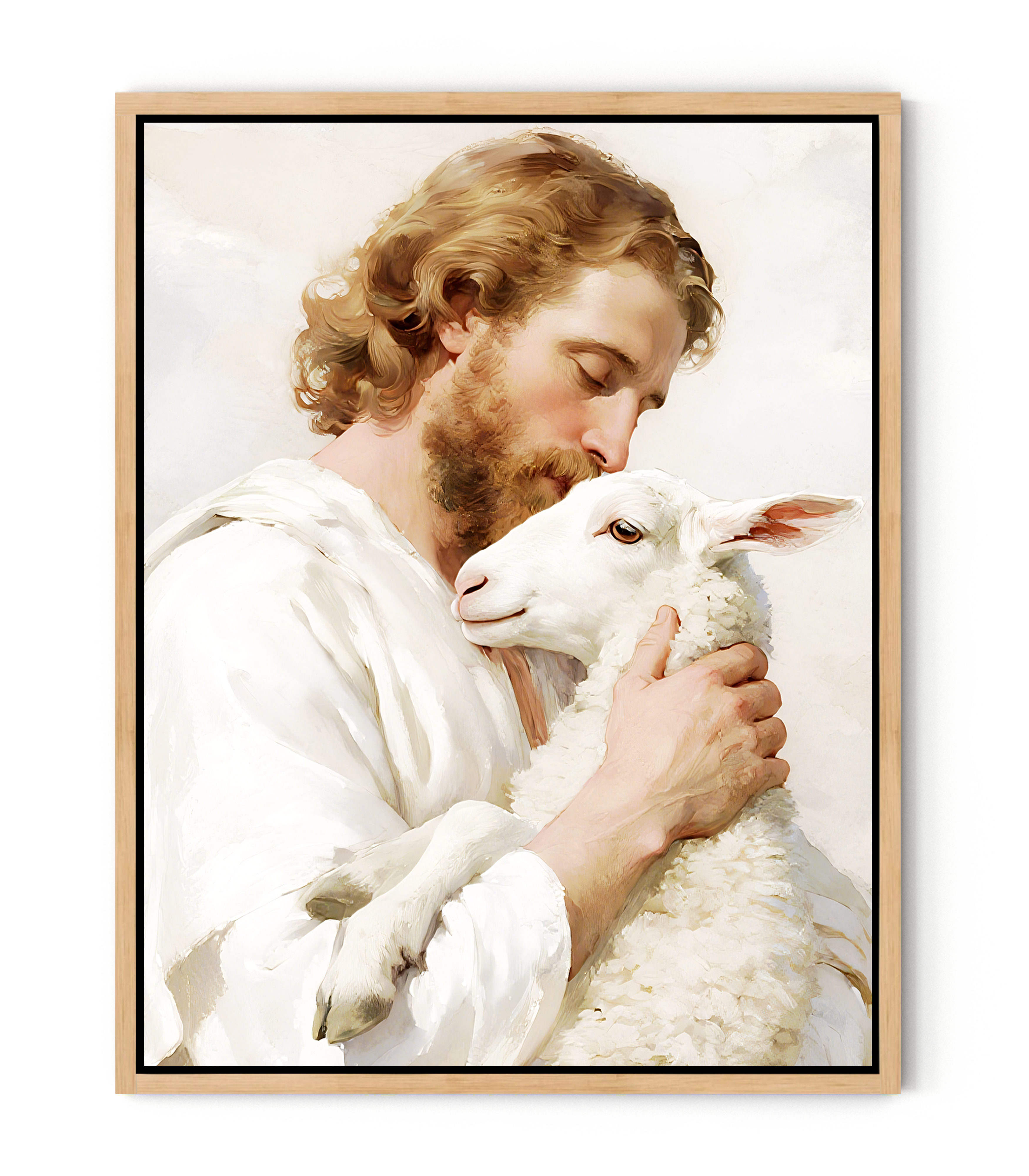 The Lamb of God – Jesus Holding the Lamb in Love | FaithfulPrints
